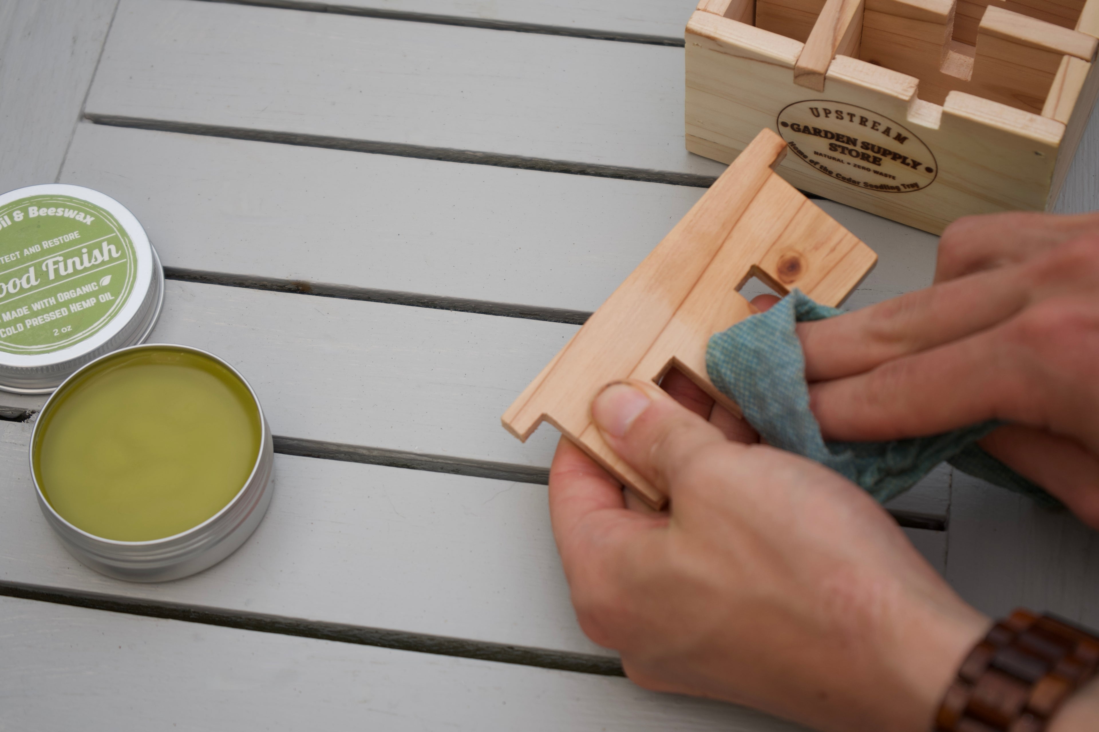 Hemp oil and Beeswax Wood Finish image 4