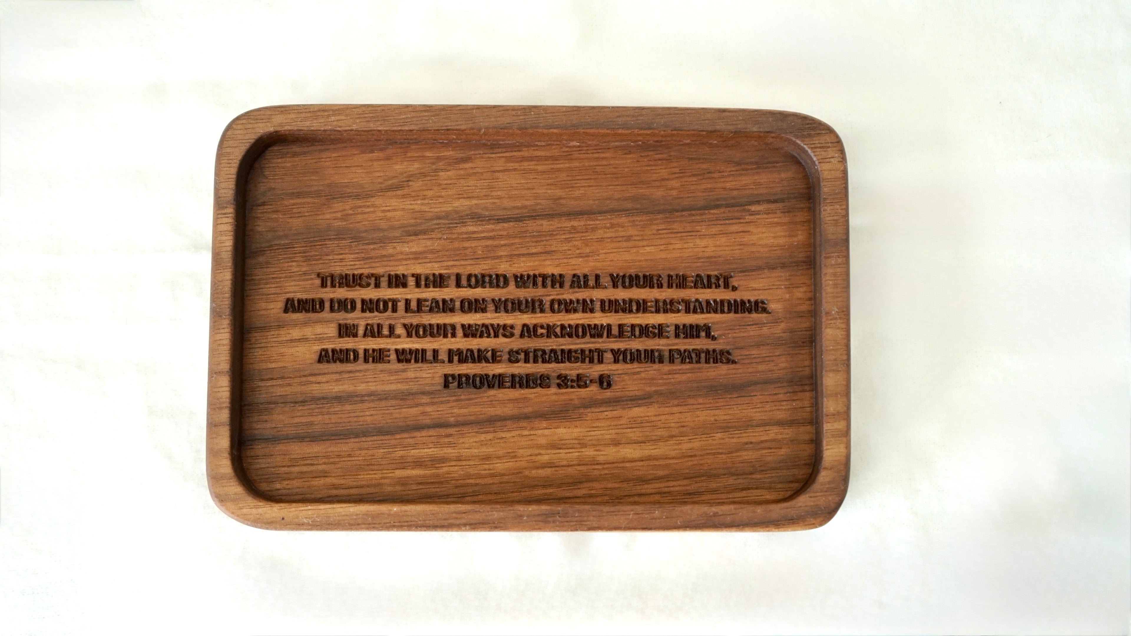 Bible Verse Engraved Catchall Tray (Rectangle)