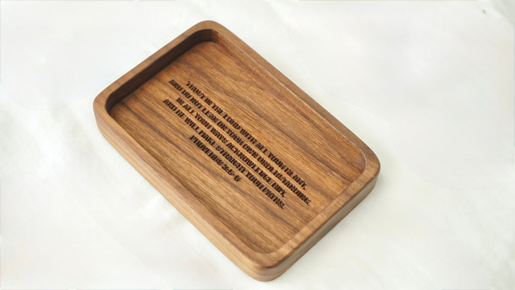 Bible Verse Engraved Catchall Tray (Rectangle)