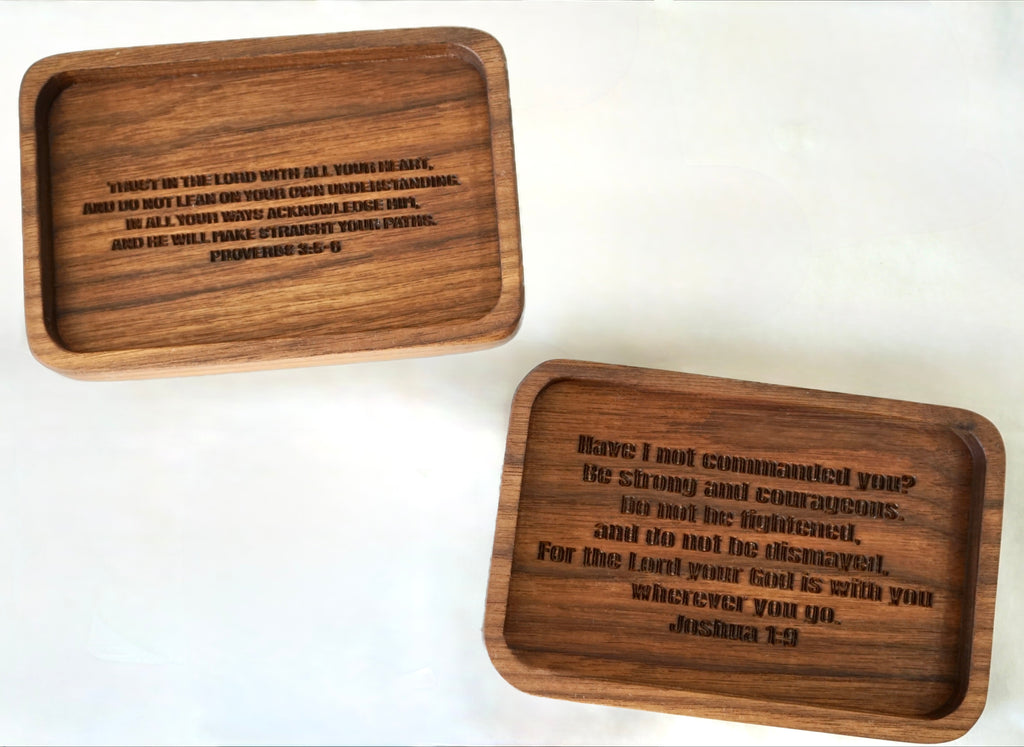 Bible Verse Engraved Catchall Tray (Rectangle)