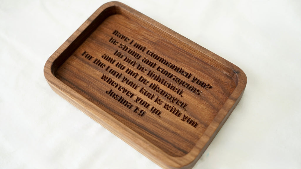Bible Verse Engraved Catchall Tray (Rectangle)