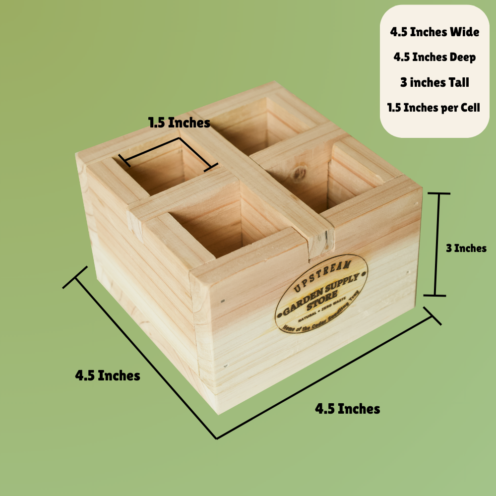 4-Cell Cedar Seedling Tray/Planter image 6